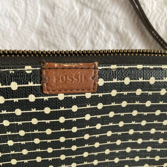 FOSSIL Key Print ZIP AROUND WRISTLET WALLET - Picture 2 of 8